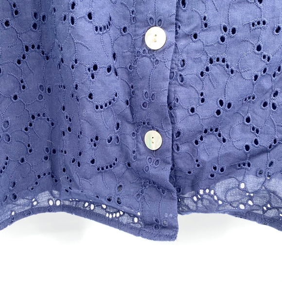 Womens XXL A New Day Navy Eyelet Square Neck Top - Picture 5 of 8